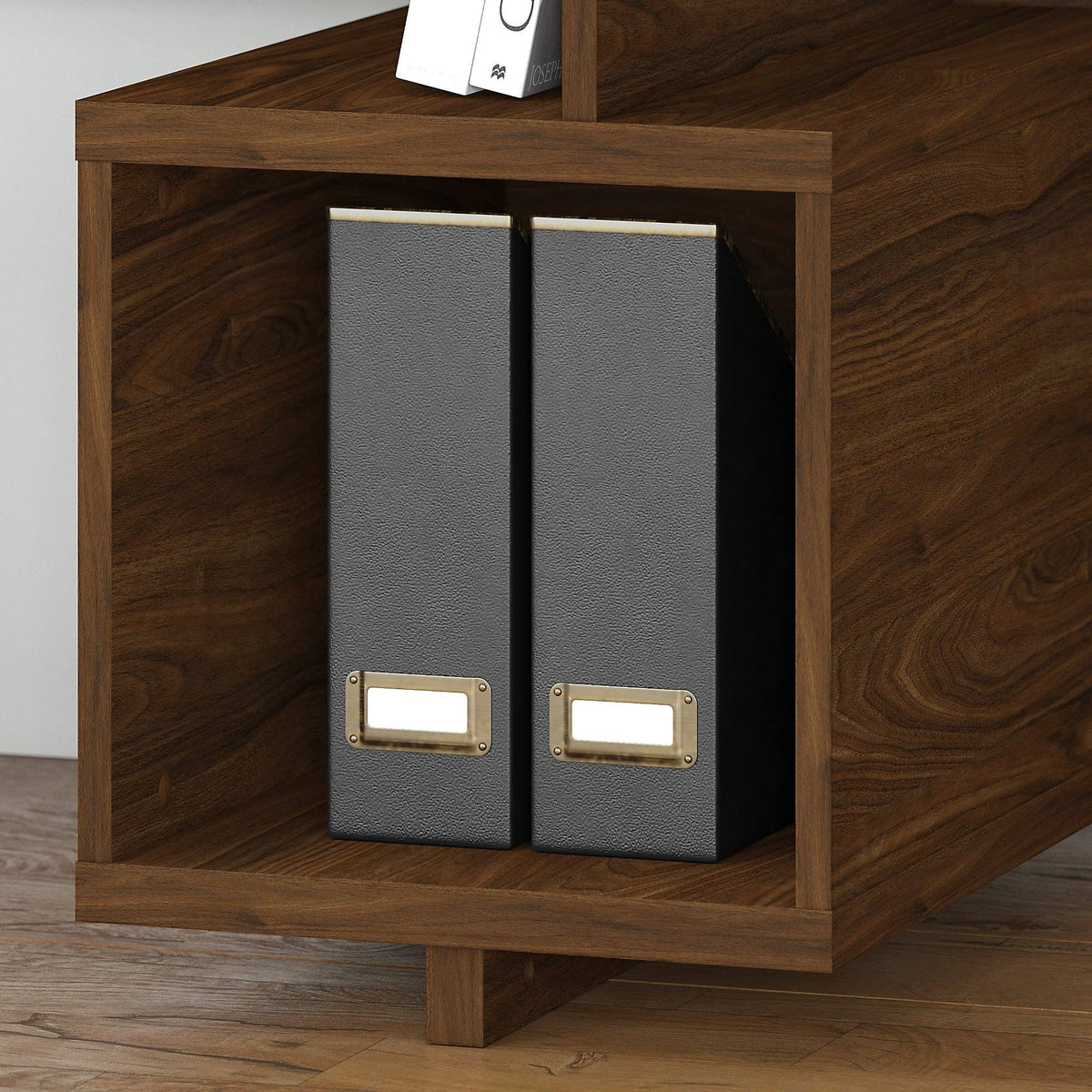 48W Writing Desk with Low Bookcase P89061