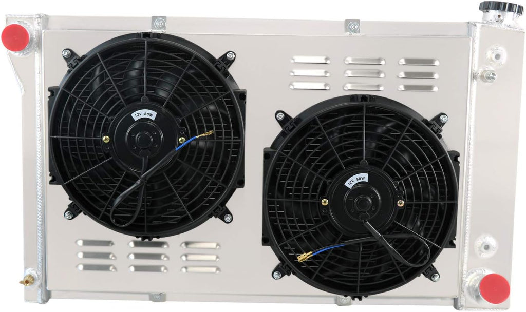 3 Row Aluminum Radiator with Electric Fan Shroud Thermostat Kit Z3169