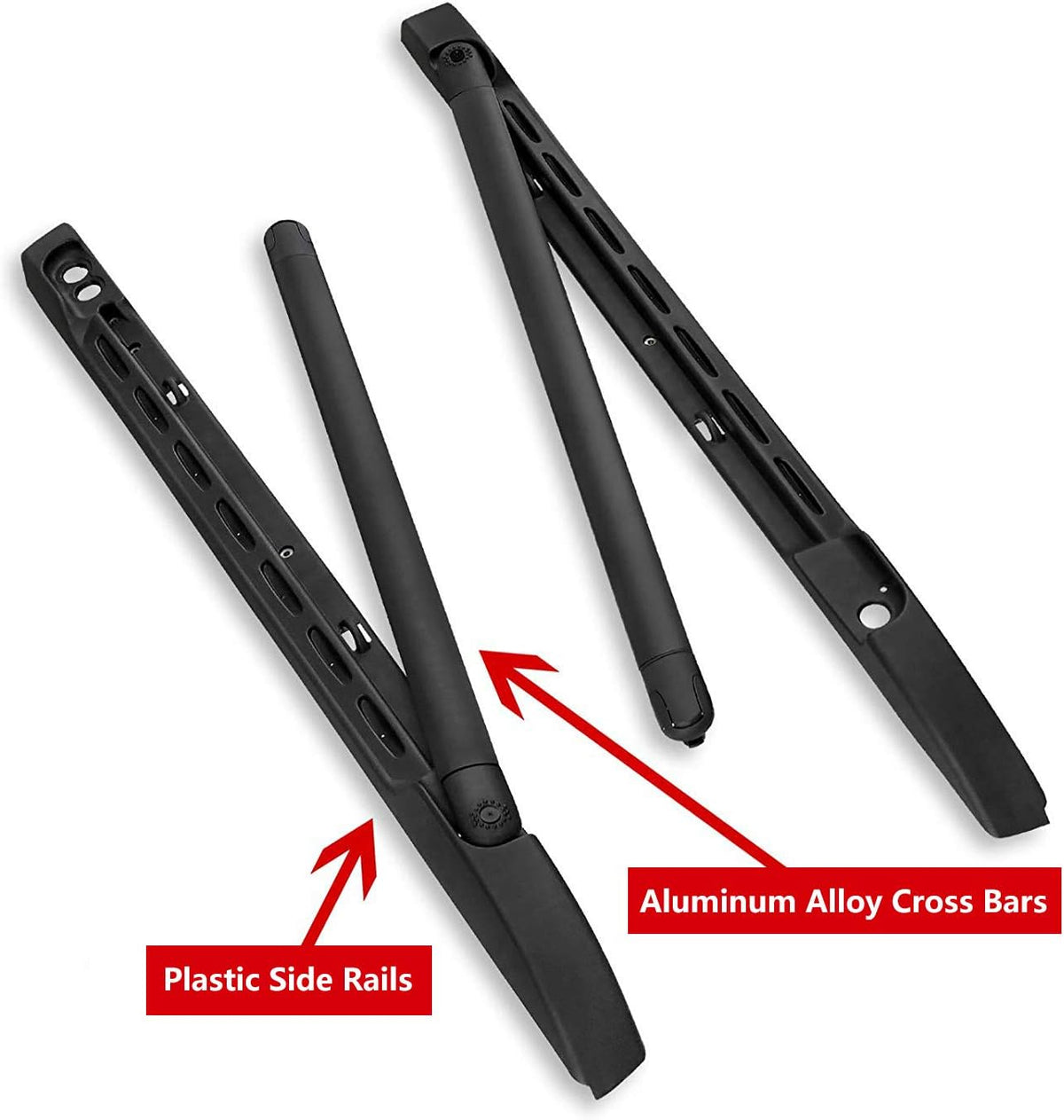 Black Roof Rack Rails Cross Bars for Toyota Tacoma Double Cab K1122