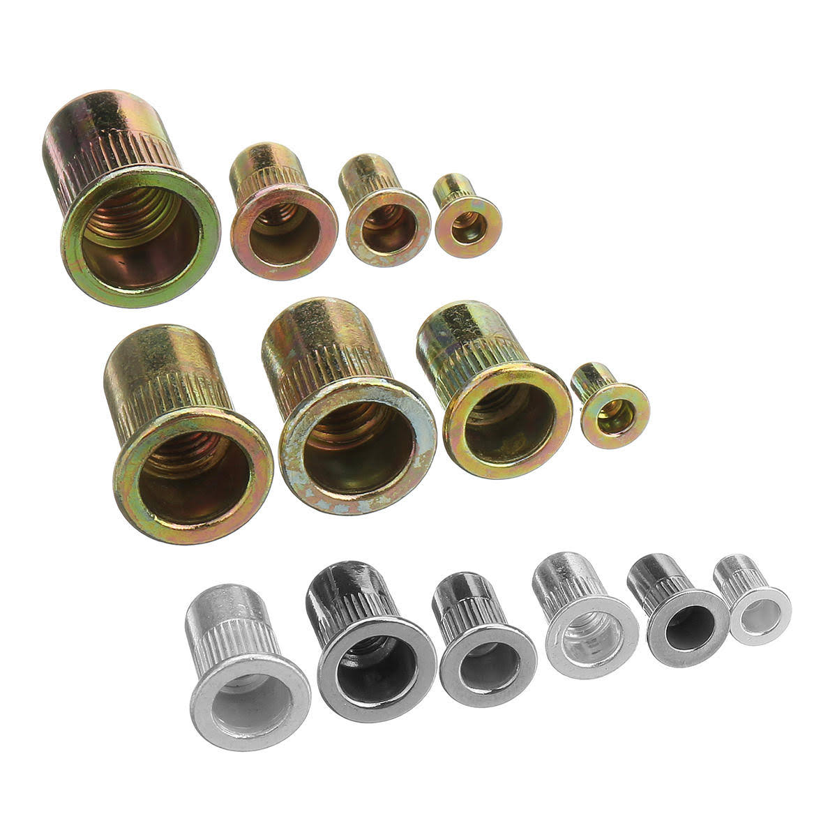 1200pcs M3 M4 M5 M6 M8 M10 M12 Stainless Steel Rivet Nut Tool Kit F3048