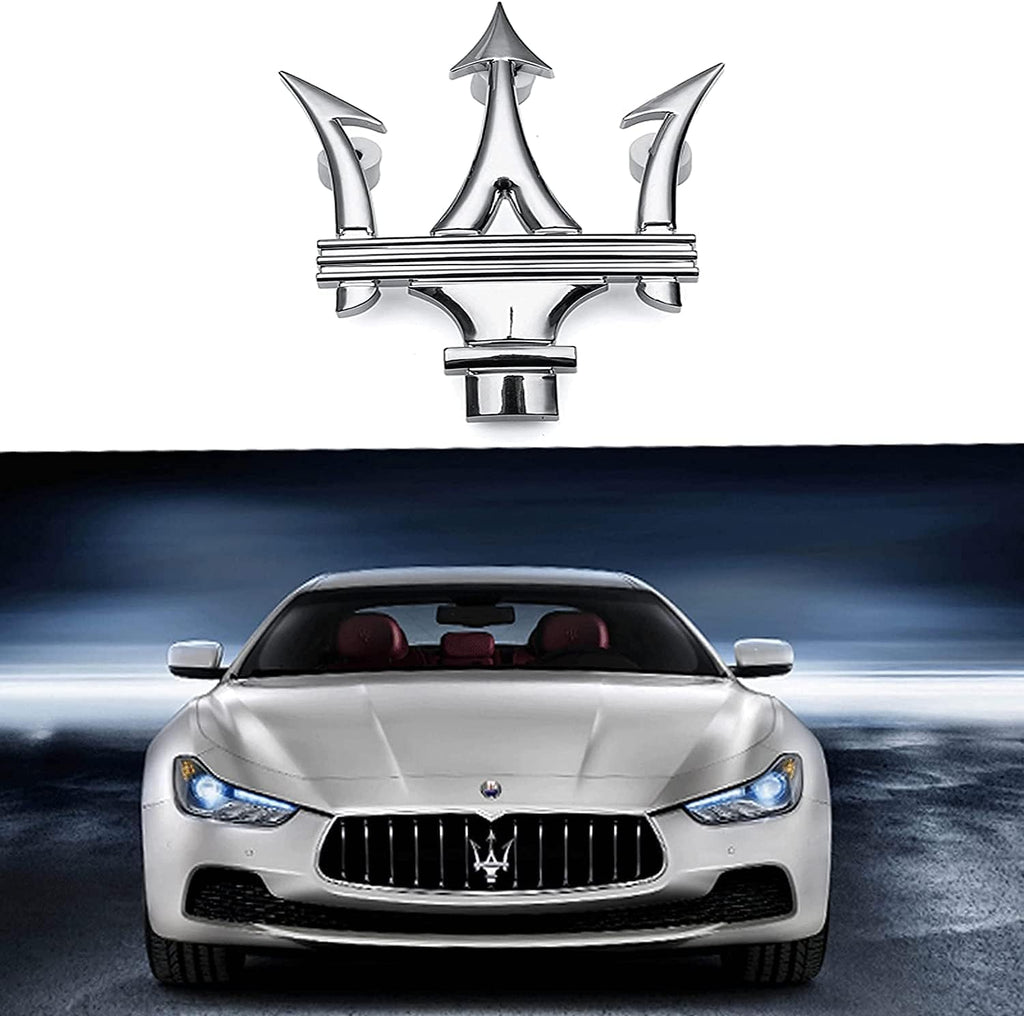 Front Silver Car Grille Emblem Badge Pack of 2 U66417