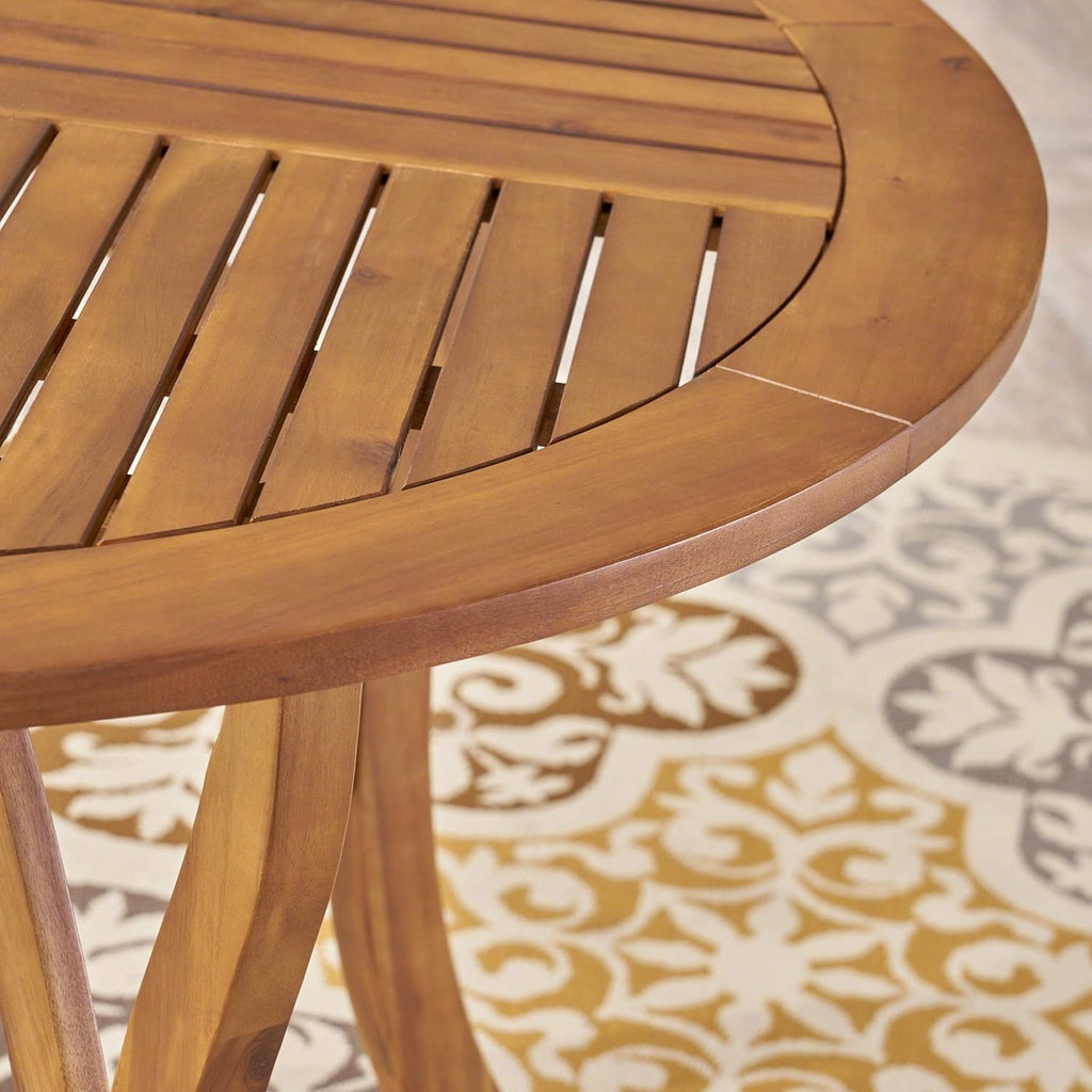 47 Round Acacia Wood Dining Table T96388