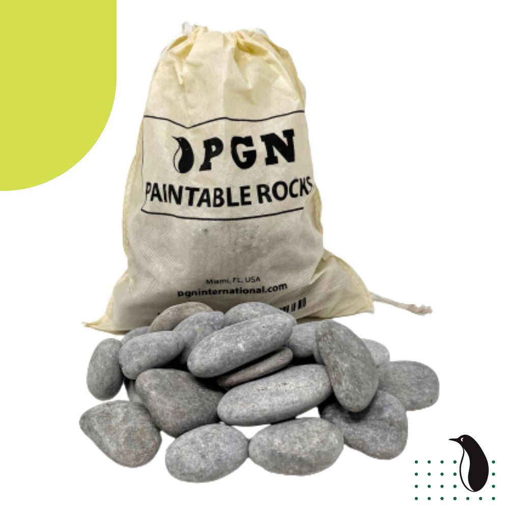 40 River Rocks for Painting, Flat and Smooth, 2-4 Inches T89393