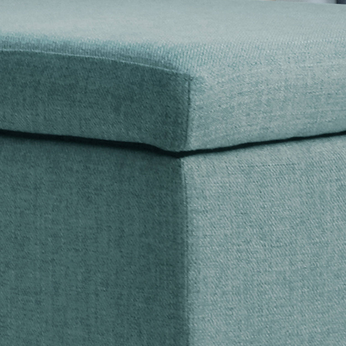 Blue Fabric File Storage Ottoman J427487