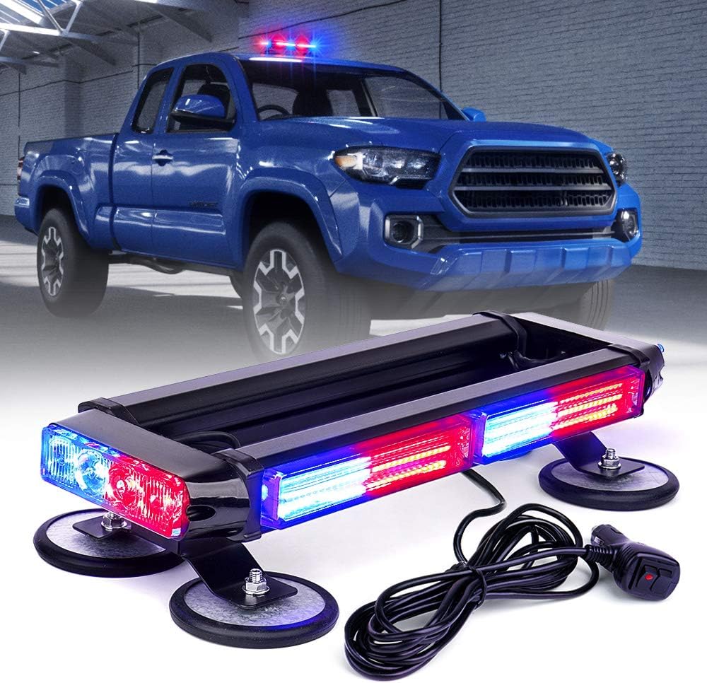 Blue COB LED Strobe Light Bar with Magnetic Base, Pack of 2 K63917