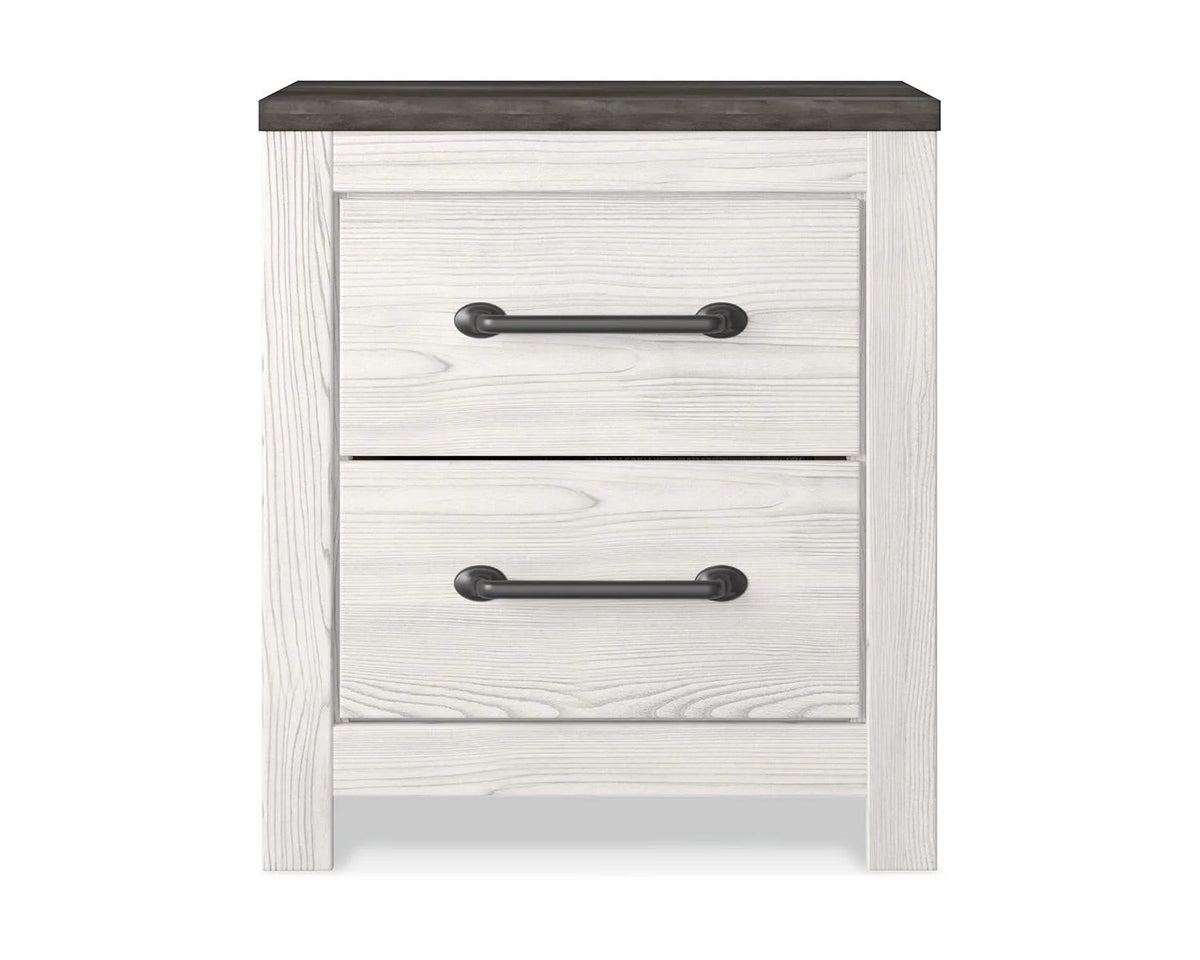 White/Gray Nightstand K36243