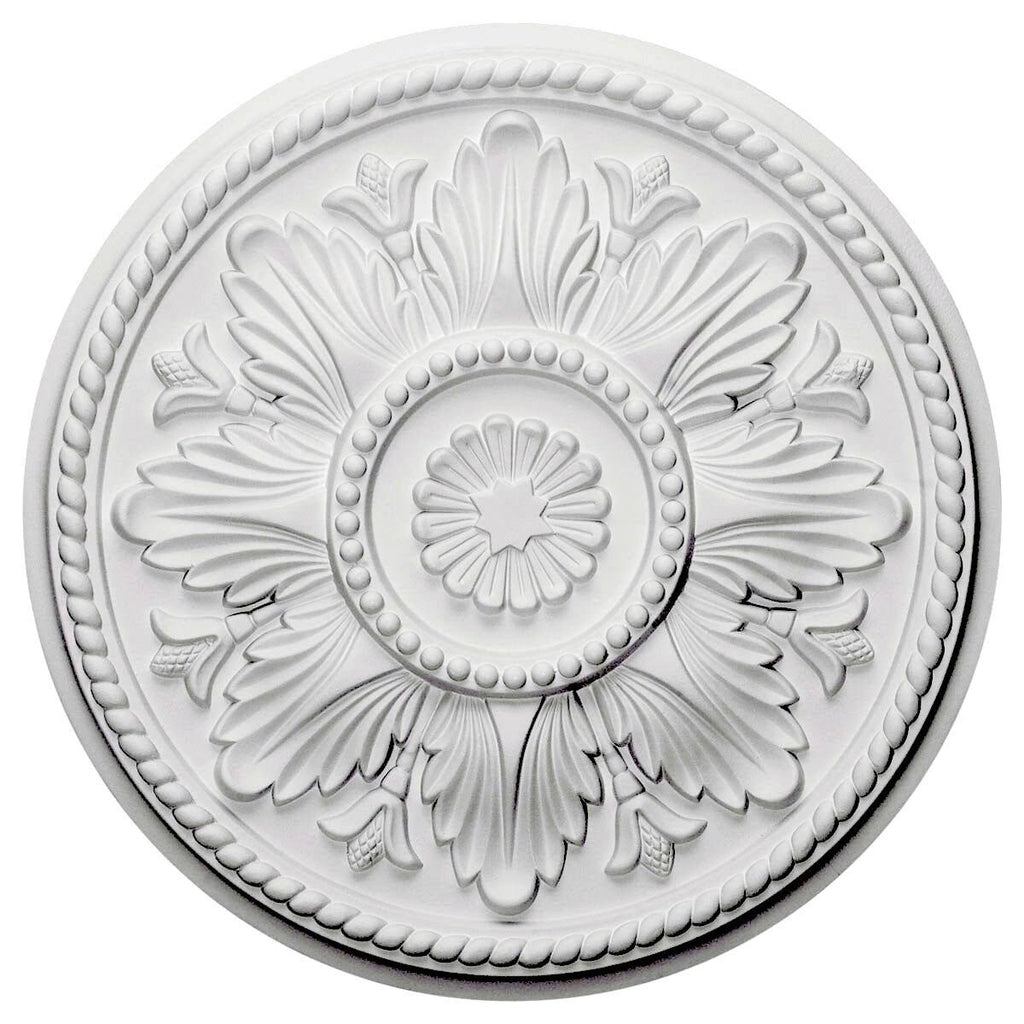 18 inch x 1 3/4 inch Hand-Painted Steel Gray Ceiling Medallion F99664