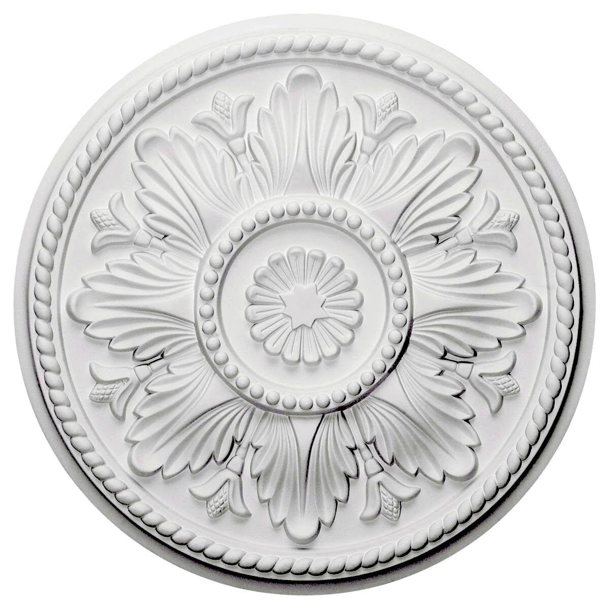 18 inch x 1 3/4 inch Hand-Painted Steel Gray Ceiling Medallion F99664