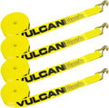 2 Inch x 30 Foot 4 Pack Yellow Winch Strap with Wire Hook M4735