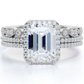 14K White Gold Trio Set Band Ring P904