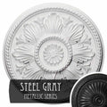 18 inch x 1 3/4 inch Hand-Painted Steel Gray Ceiling Medallion F99664