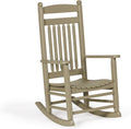 White Poly Lumbar Porch Rocker O2394