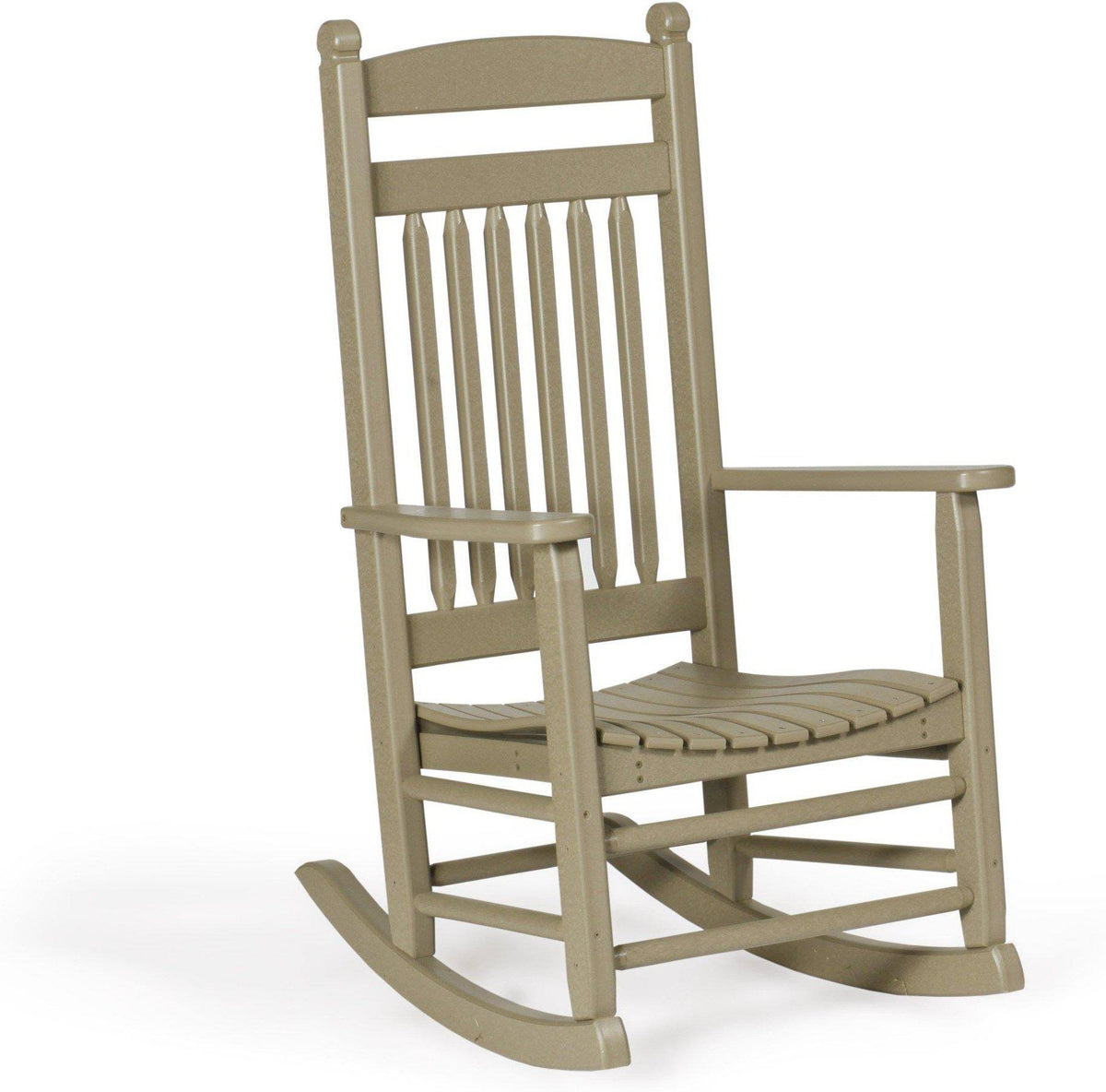 White Poly Lumbar Porch Rocker O2394