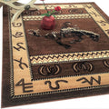 Chocolate Brown/Beige Cabin Area Rug W262162