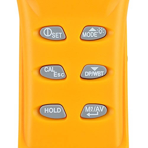 Yellow Digital Carbon Dioxide Temperature Humidity NDIR Sensor Tester P256803
