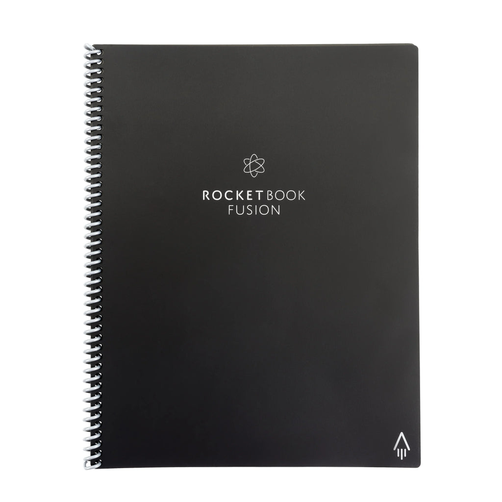 Black Letter Size Reusable Spiral Notebook with Pen and Microfiber Cloth P8355