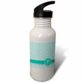 Aqua Blue Quatrefoil Pattern 21 oz Sports Water Bottle C313641