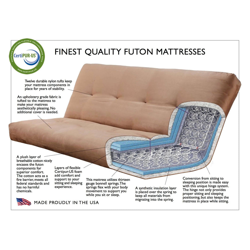 Butternut Futon Set with Storage Drawers and Mattress U968973