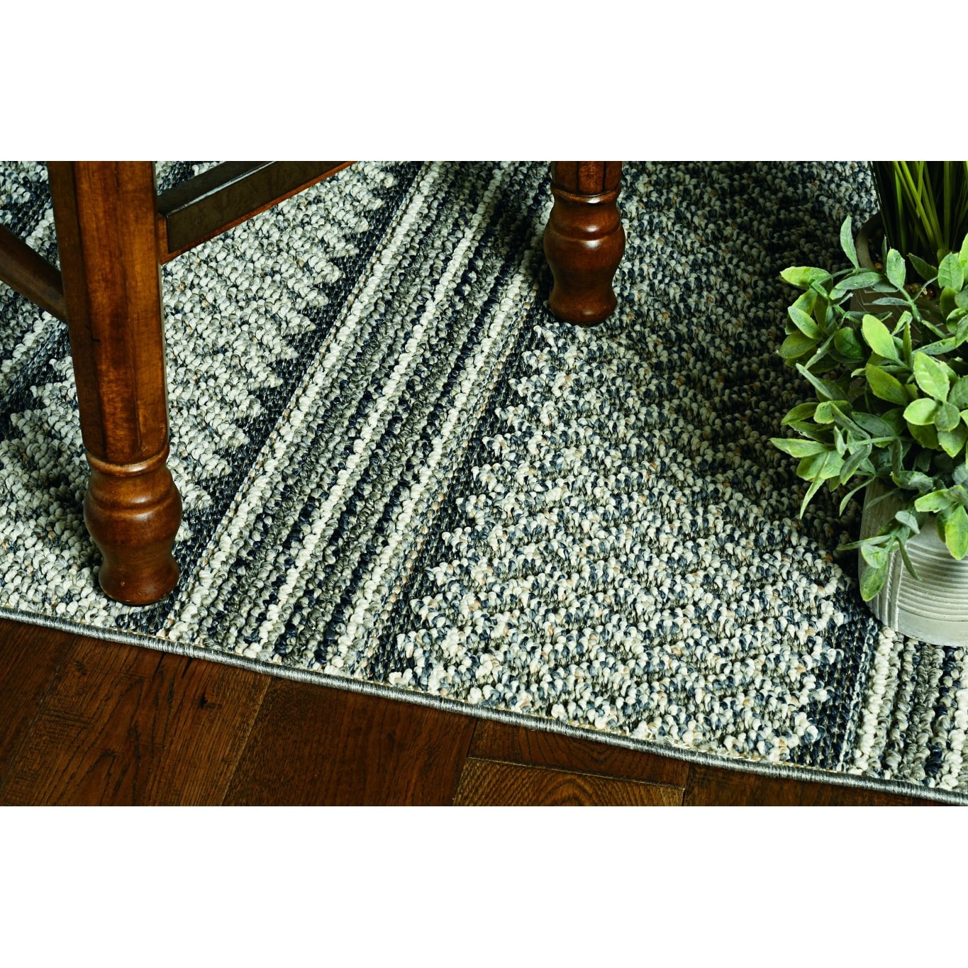 5' x 8' Grey Geo Area Rug I838