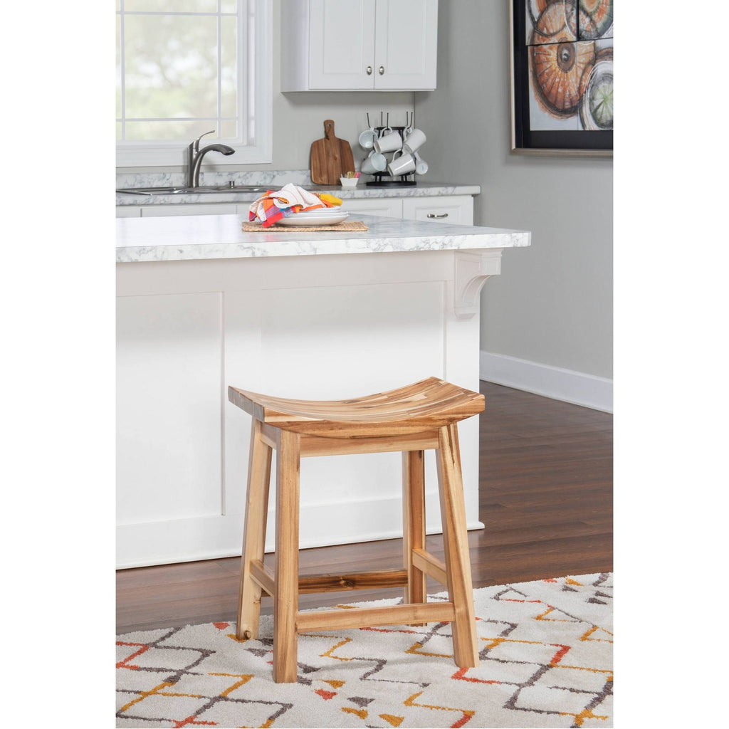 24x22 Saddle Counter Stool Light Natural A801
