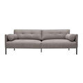 Gray Upholstery Button Tufted Sofa with 2 Throw Pillows L536927