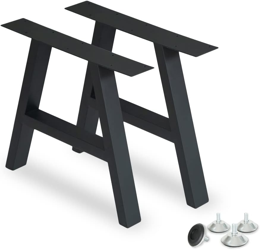28 inch Black Cast Iron Table Legs Set of 2 W20506