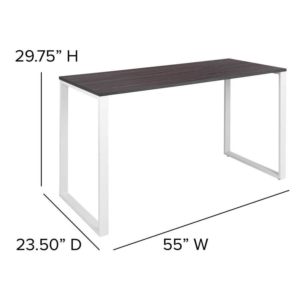 Rustic Gray Industrial Style Office Desk S253