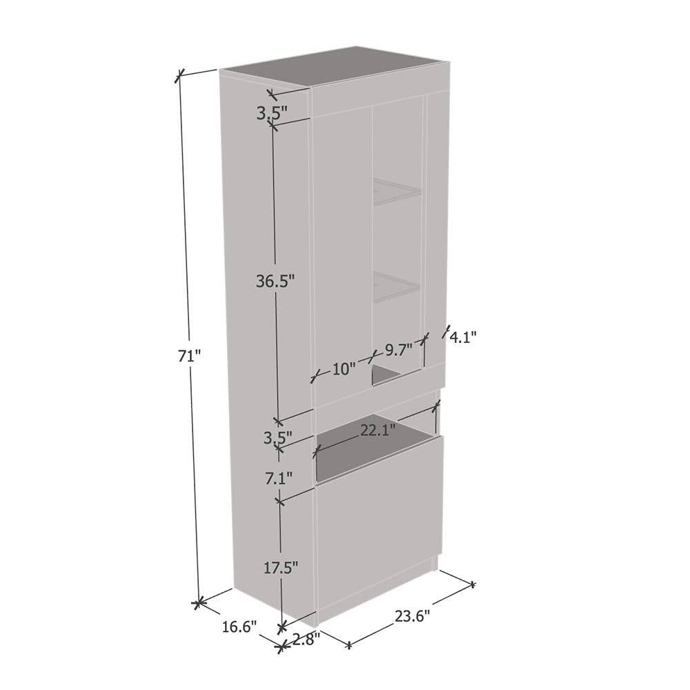 Black Modern Bookcase A390