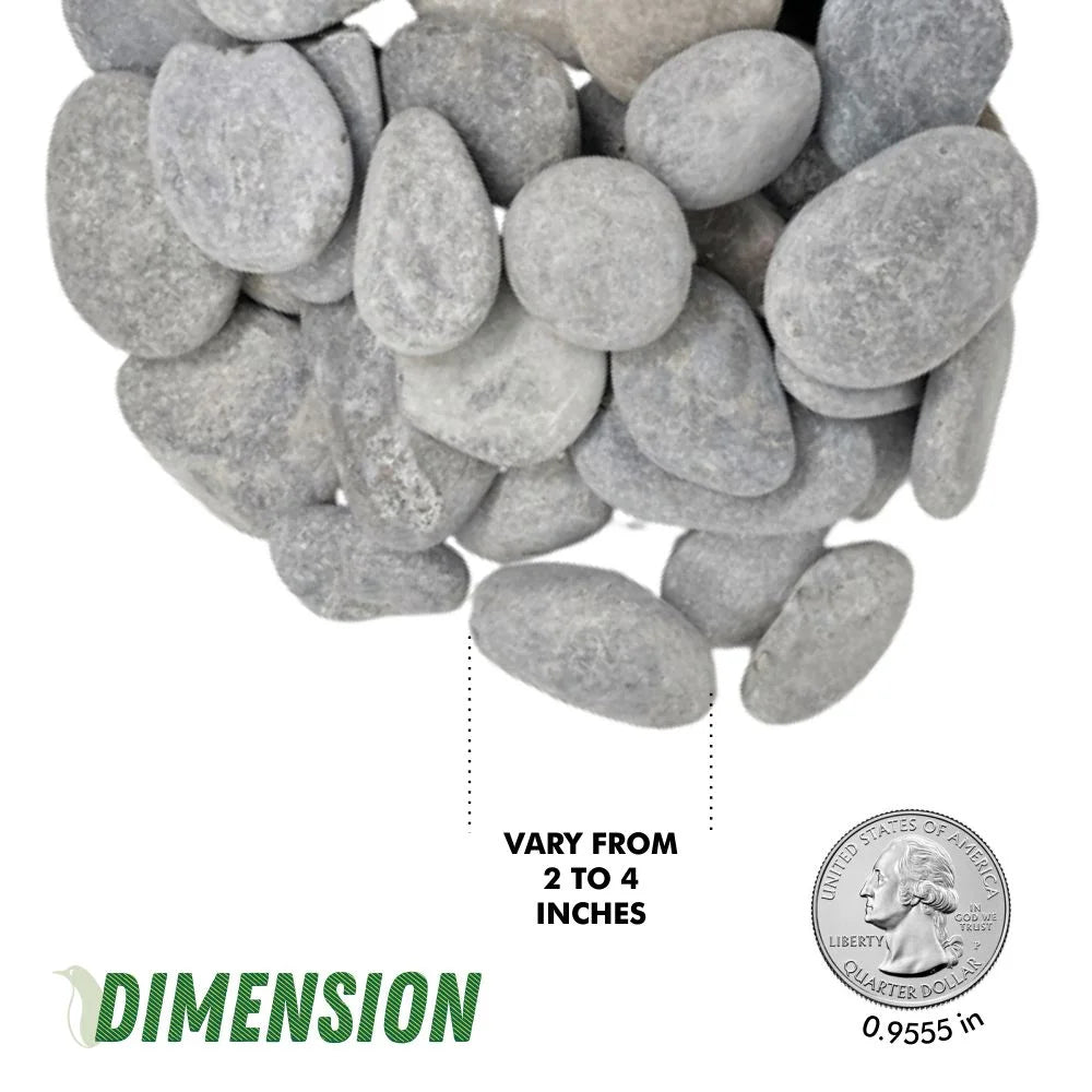 40 River Rocks for Painting, Flat and Smooth, 2-4 Inches T89393