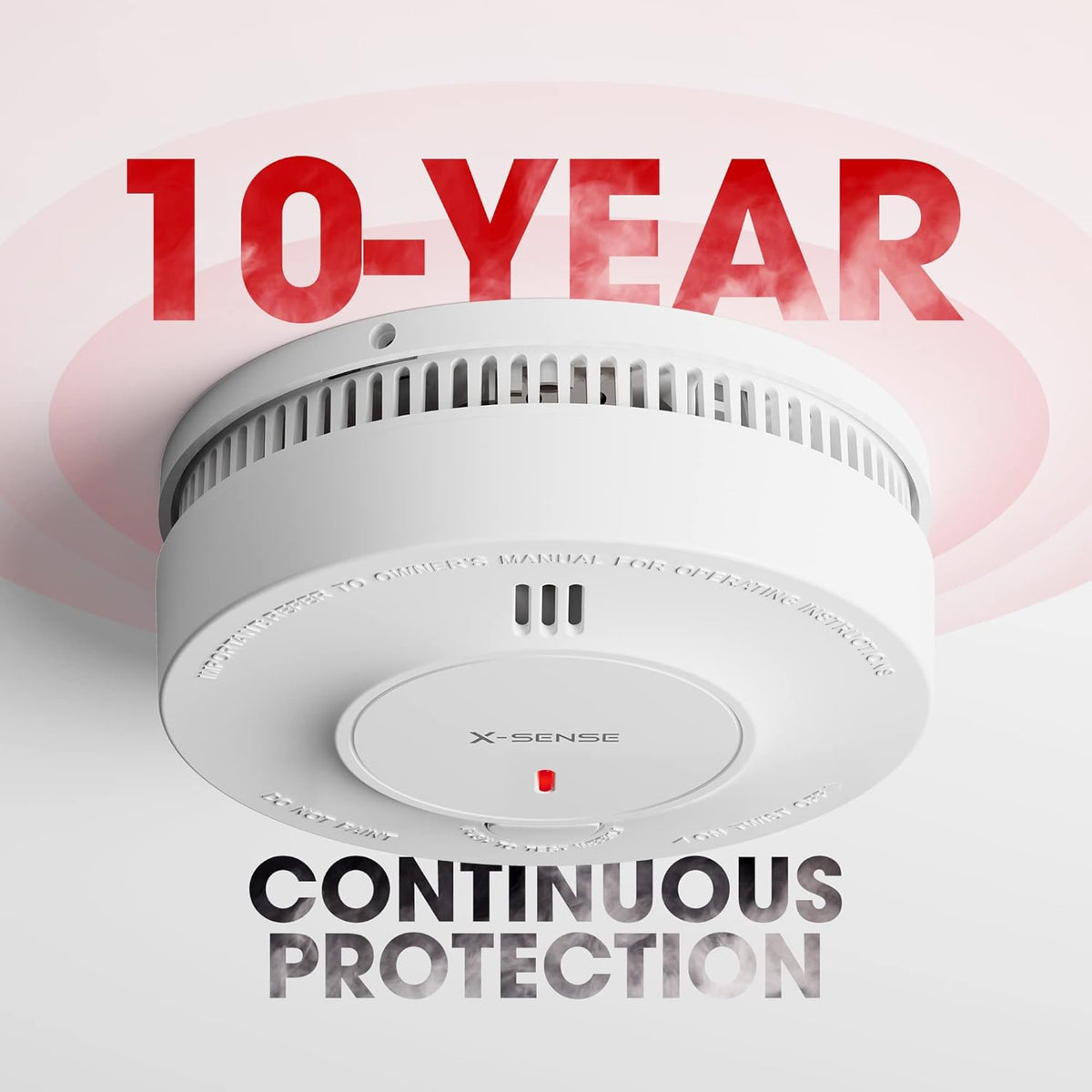 Wireless Interconnected Smoke Detector Fire Alarm, Pack of 6 P412734