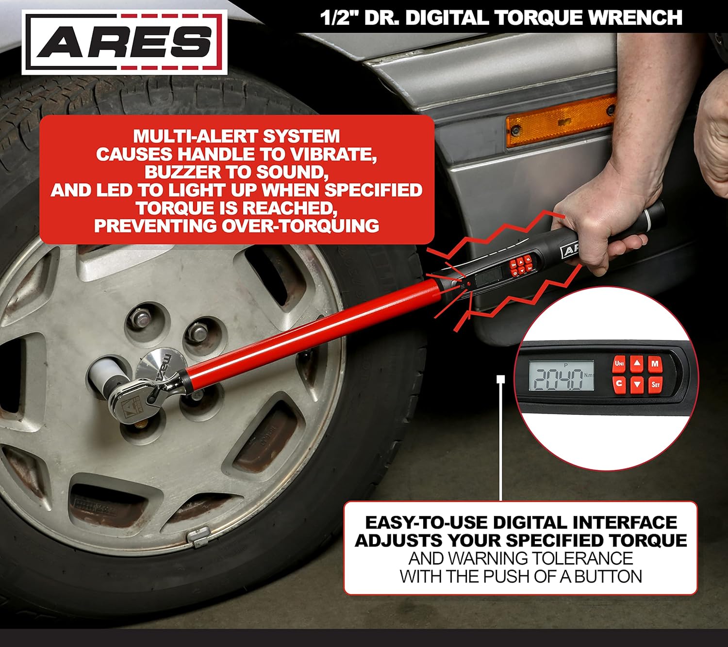 1/2-Inch Drive Electronic Digital Torque Wrench A53801