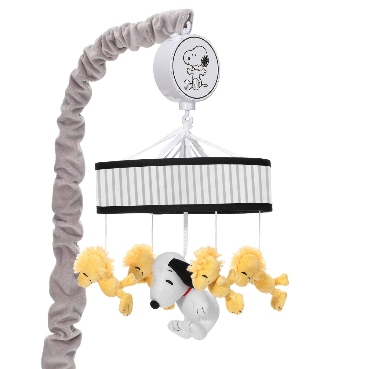 Classic Snoopy Musical Baby Crib Mobile Soother Toy - Black/Yellow O985