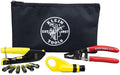 Coax Installation Kit with Crimp Tool, Cable Cutter, Stripper and F Connectors with Storage Bag P8734