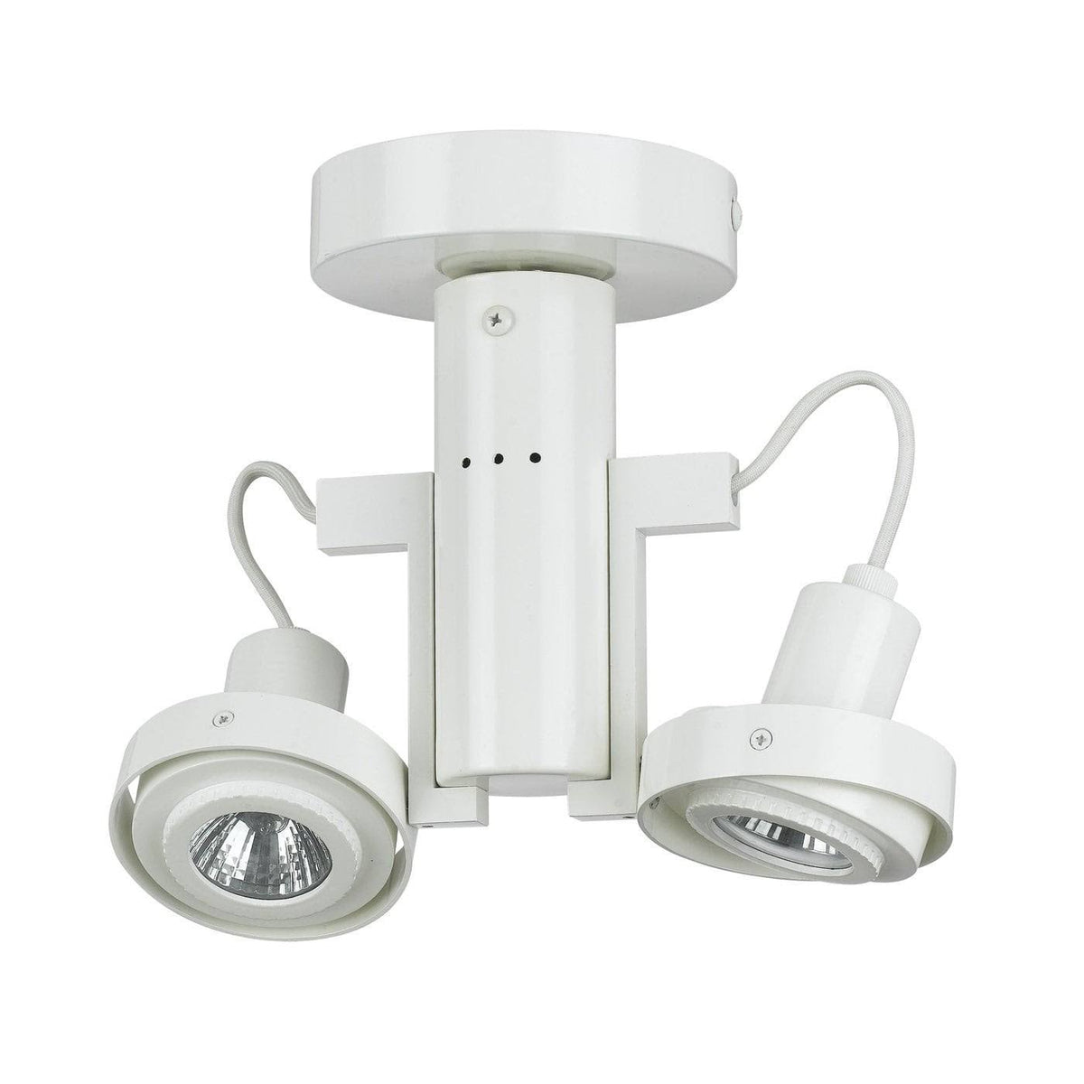 White Two Light Ceiling Mount Light U67708