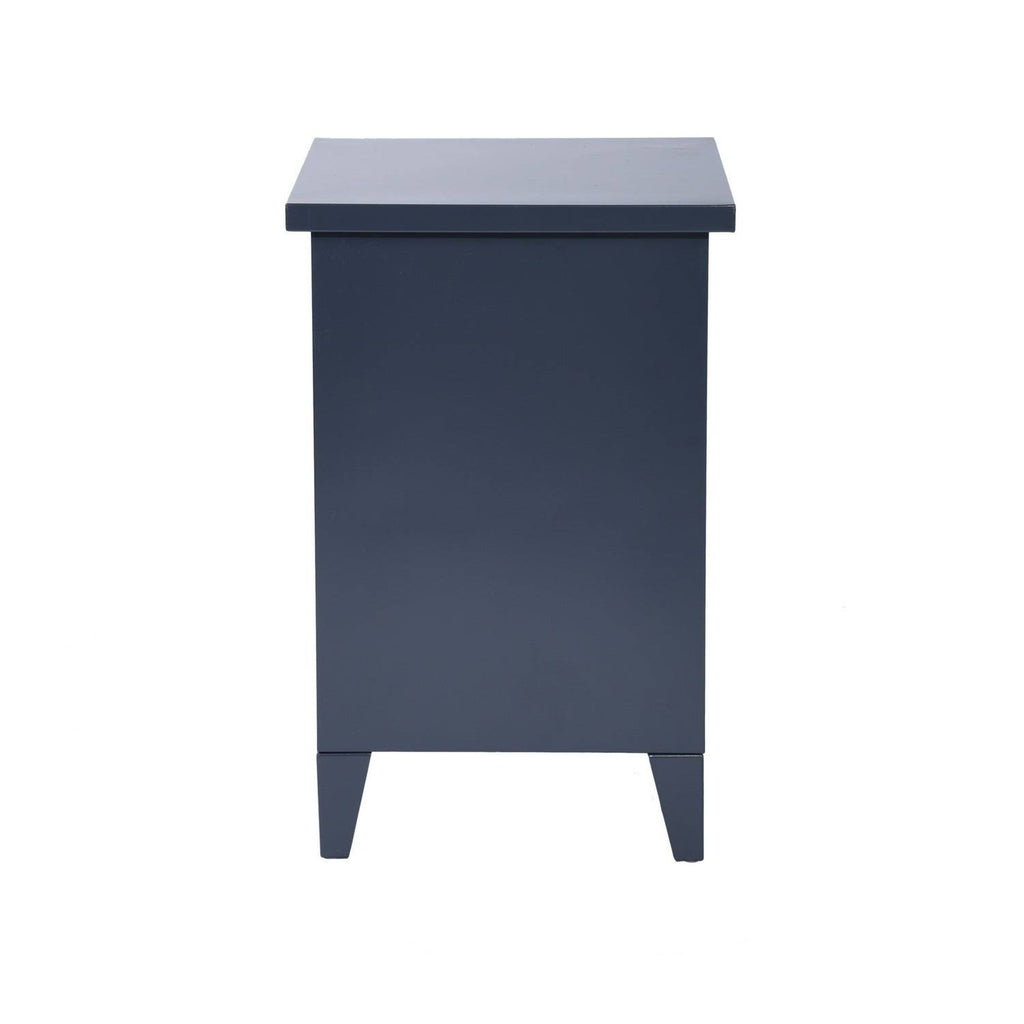 Blue Metal Locker End Table Storage Cabinet N275805