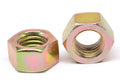 9/16x22-12 Coarse Thread Grade 8 Finished Hex Nut Medium Carbon Steel Yellow Zinc Plated Pk 100 P5738