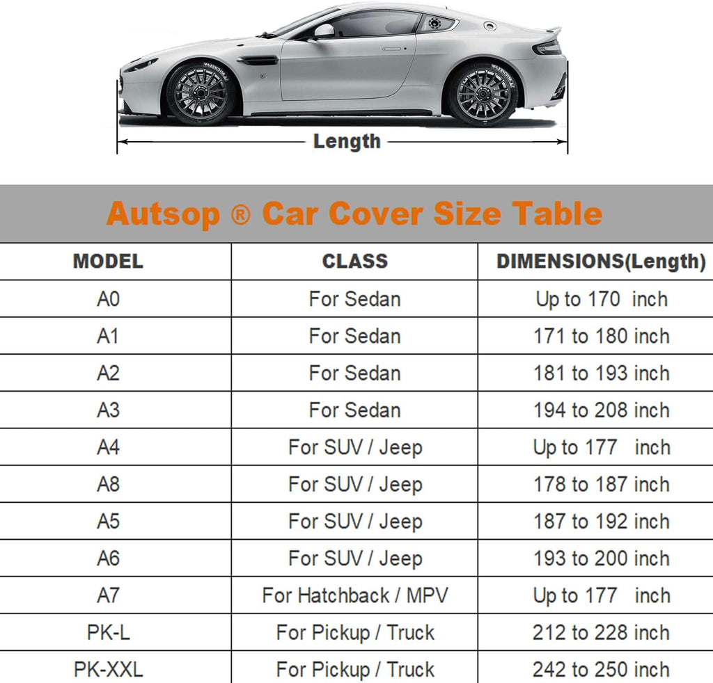 6 Layers Waterproof Car Cover with Zipper Cotton K27015