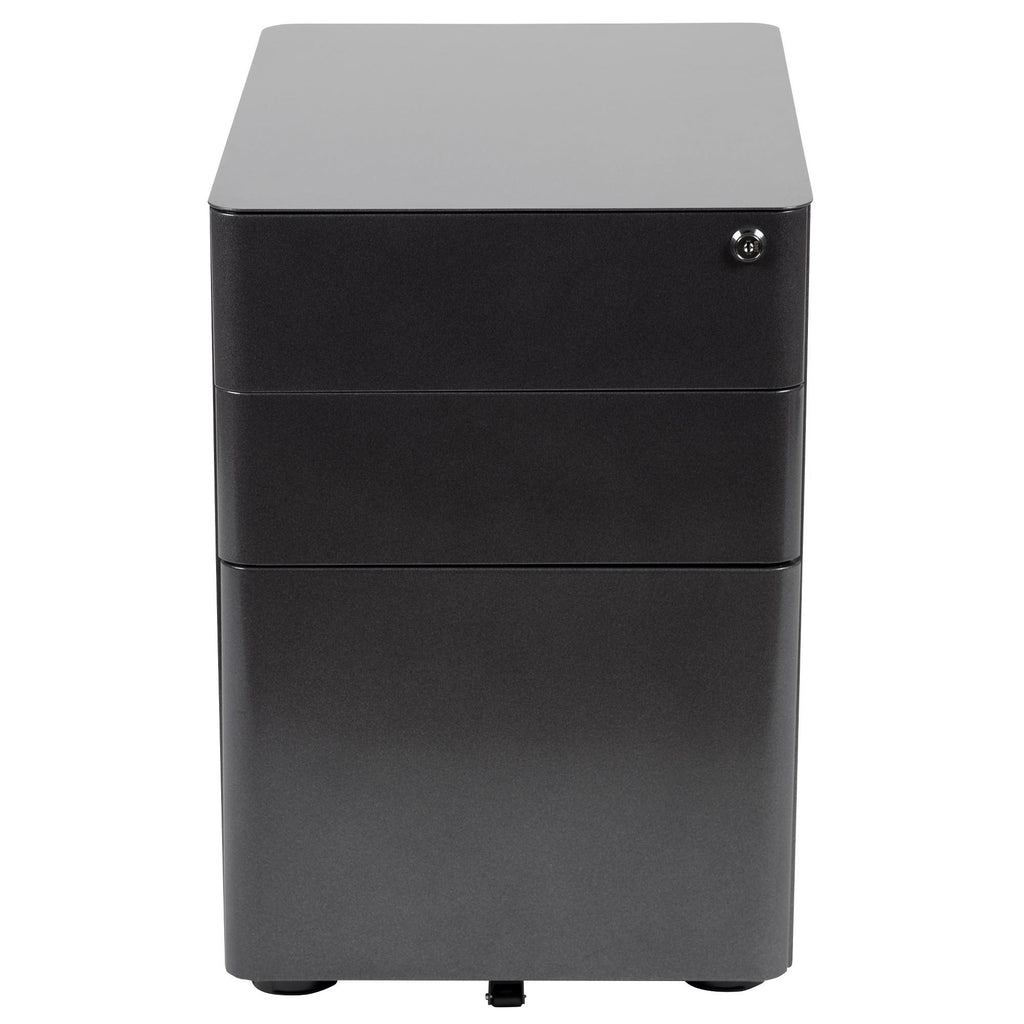 Black 3-Drawer Mobile Locking Filing Cabinet T382471
