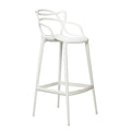 White Molded Counter Stool V16628
