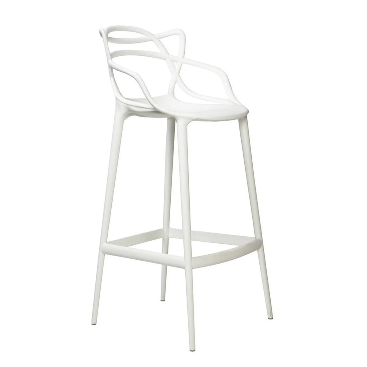 White Molded Counter Stool V16628