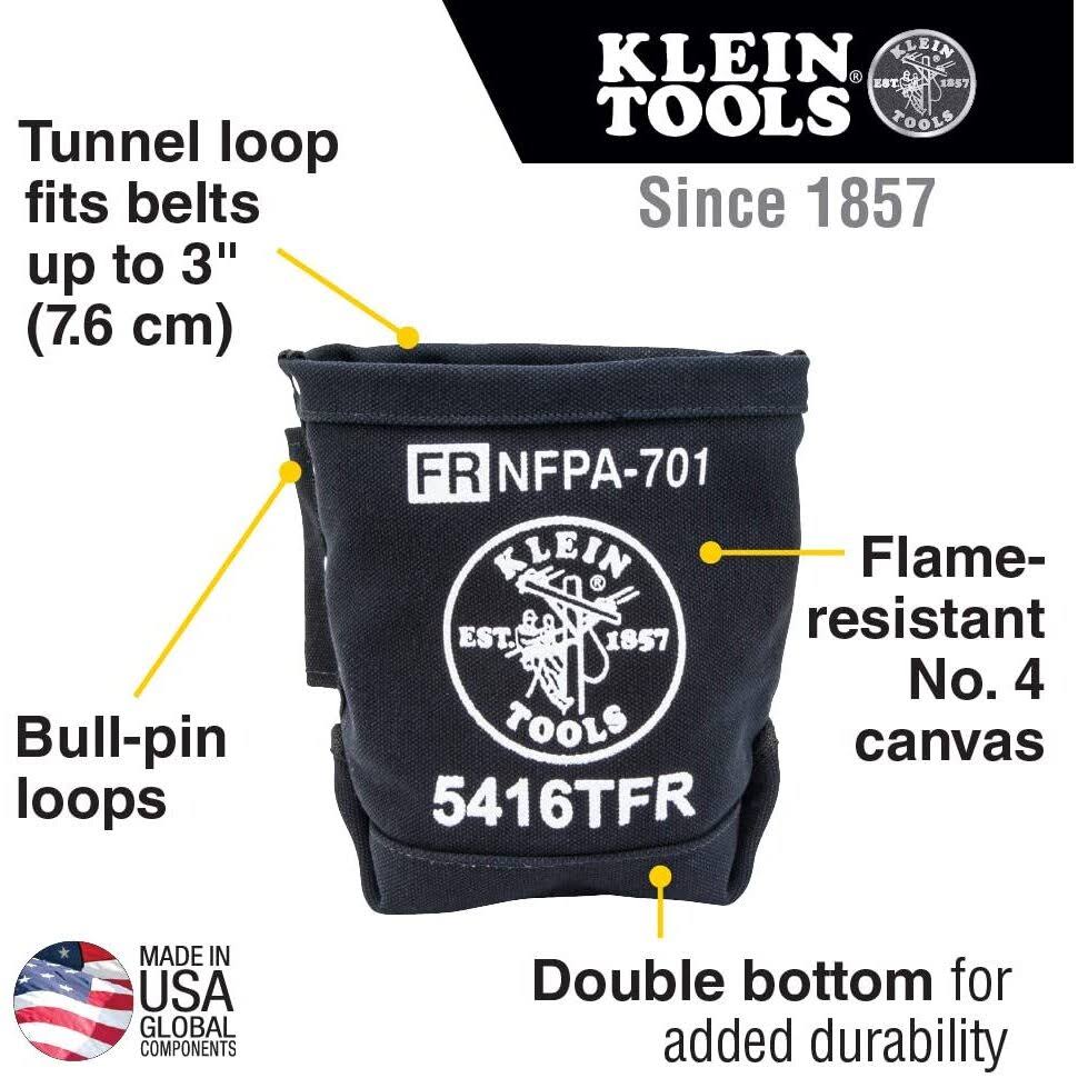 Flame Resistant Canvas Bag with Double Bottom and Tunnel Loop, 9-Inch T3040