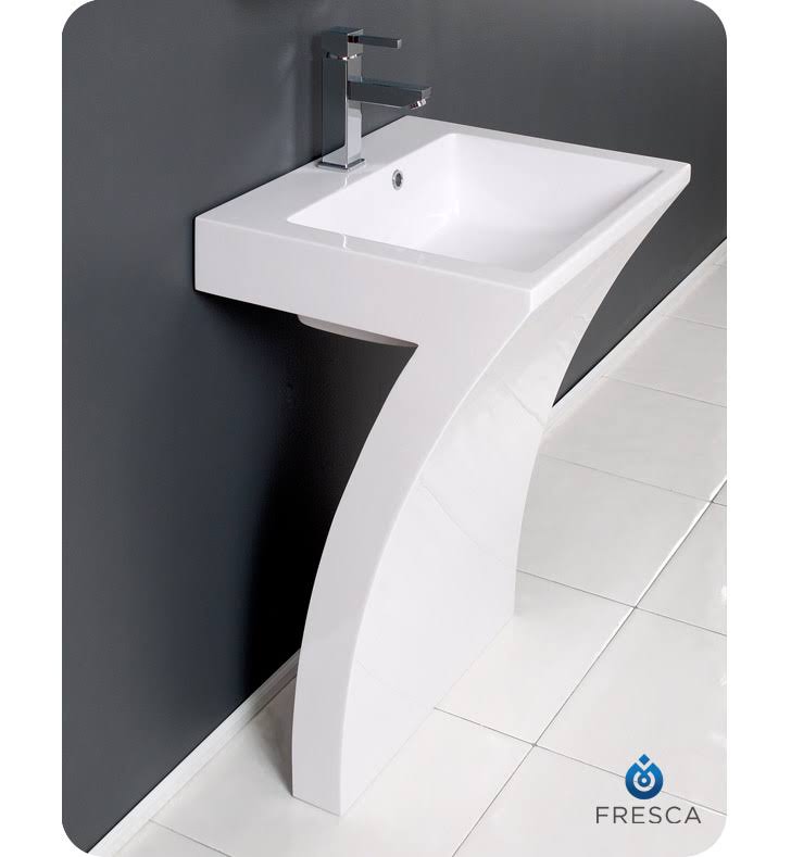 White Pedestal Sink X596905