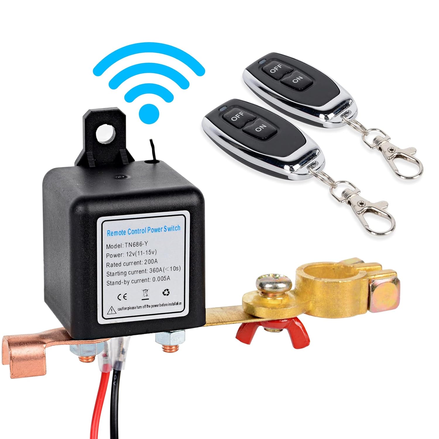 DC12V 200A Electromagnetic Solenoid Valve Battery Disconnect Switch Z70278
