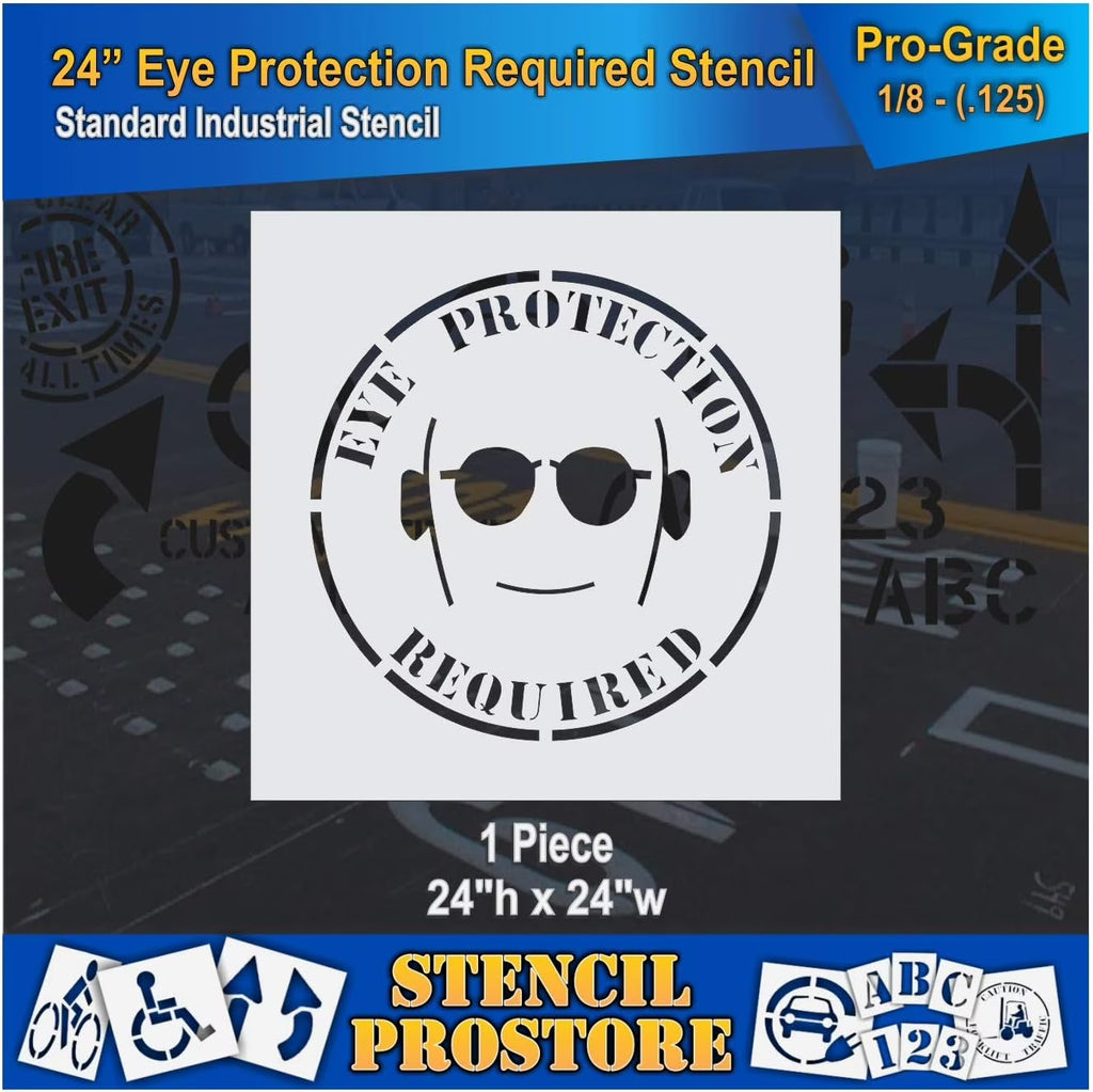 Eye Protection Floor Marking Stencil 24 Inch S77487