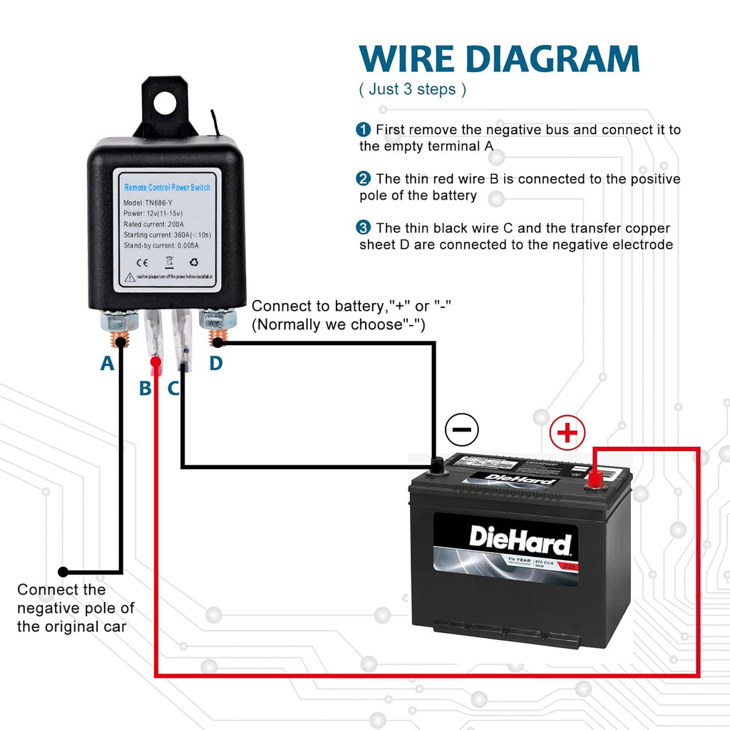 DC12V 200A Electromagnetic Solenoid Valve Battery Disconnect Switch Z70278