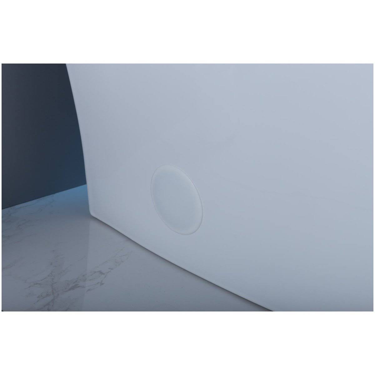 White One-Piece Elongated Toilet O797
