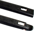 Black Ribbed Truck Bed Rail Caps with Stake Holes, Set of 2 K65972
