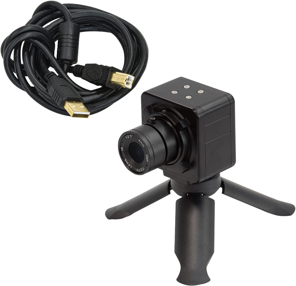 4mm Manual Focus USB Camera with 1/2.7 AR0230 Image Sensor, Full HD 1080P HDR Webcam with CCTV Video Lens I599