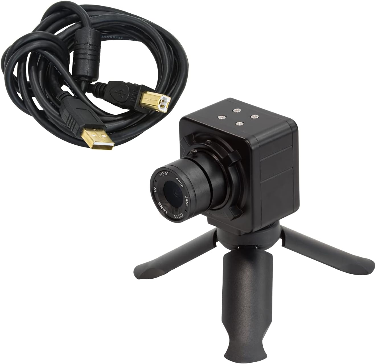4mm Manual Focus USB Camera with 1/2.7 AR0230 Image Sensor, Full HD 1080P HDR Webcam with CCTV Video Lens I599