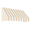 10.375 ft Fixed Awning Acrylic Fabric, Linen/White Stripe E950244